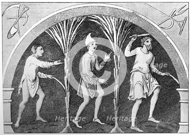 Saxon farm workers, (1910). Artist: Unknown