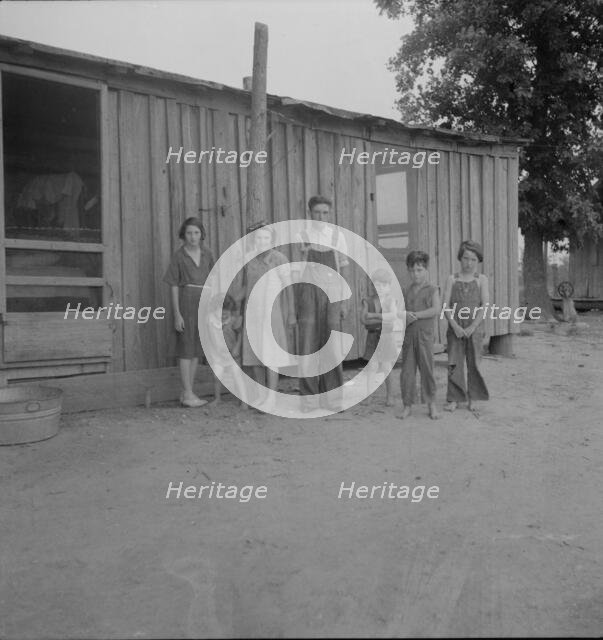Part of a family of ten children who live and farm in the area, Arkansas, 1937. Creator: Dorothea Lange.