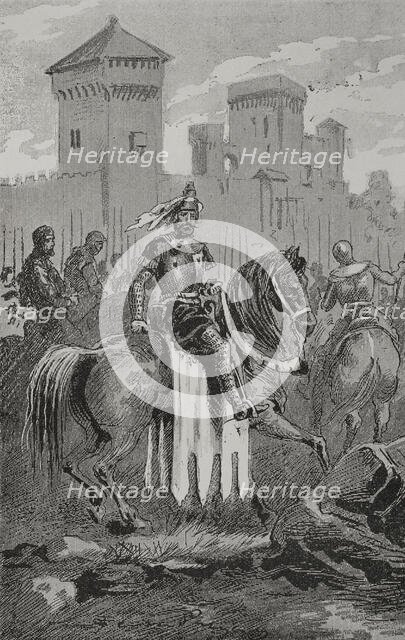 Defence of Byzantium against the Ottomans, 1890. Creator: Unknown.