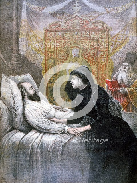 The death of Tsar Alexander III of Russia, 1894. Artist: Henri Meyer