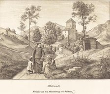 Mittwoch - Fusspfad auf dem Mönchsberge bey Salzburg (Wednesday - Footpath...), 1823. Creator: Ferdinand Olivier.