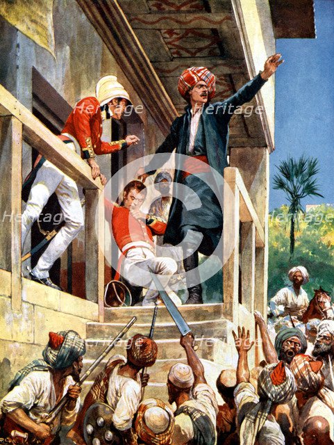 Alexander Burnes, Scottish diplomat murdered by Afghans during the First Anglo-Afghan War, 1841. Artist: Unknown