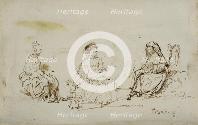 Three women in a landscape. Creator: Rembrandt Harmensz van Rijn.