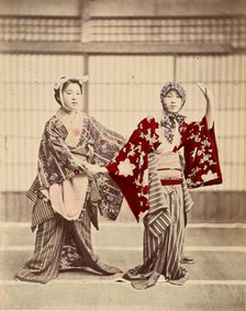 Two Japanese Women in Costume, about 1870-1890. Creator: Unknown.