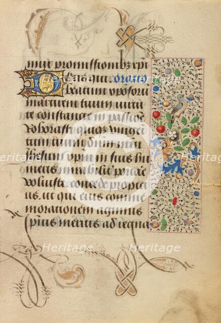 Decorated Text Page; Prayer Book of Charles the Bold, 1469. Creator: Nicolas Spierinc.