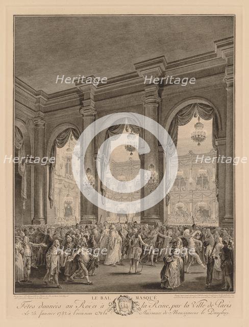 Le bal masqué donné à lHôtel de Ville, le 23 janvier 1782. Creator: Jean-Michel the Younger Moreau (French, 1741-1814).