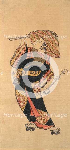 Ichimura Takenojo VIII, ca. 1720. Creator: Attributed to Torii Kiyotomo.