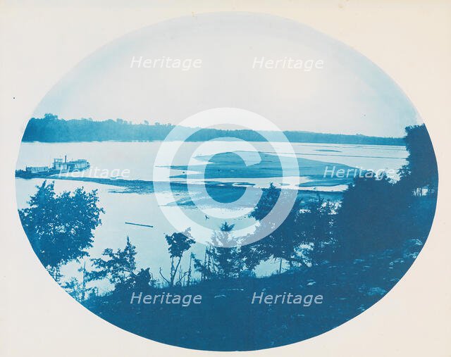 No. 34. From Bluffs at Merrimac, Minnesota Looking Down Stream, 1885. Creator: Henry Bosse.