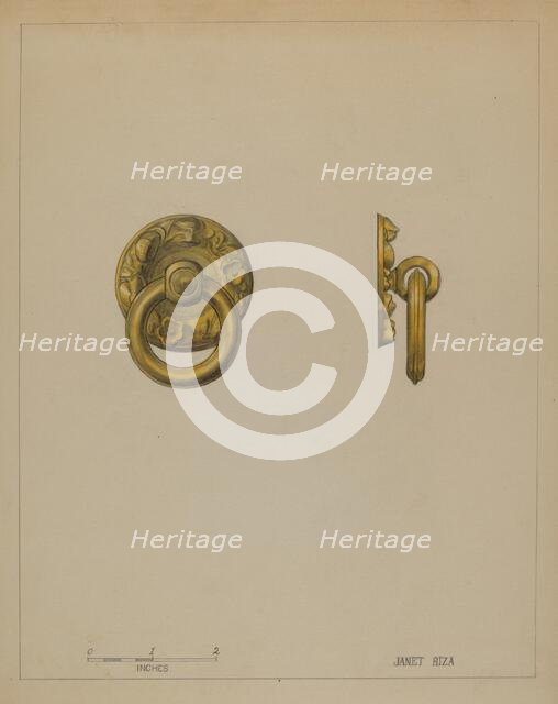 Drawer Pull, c. 1936. Creator: Janet Riza.