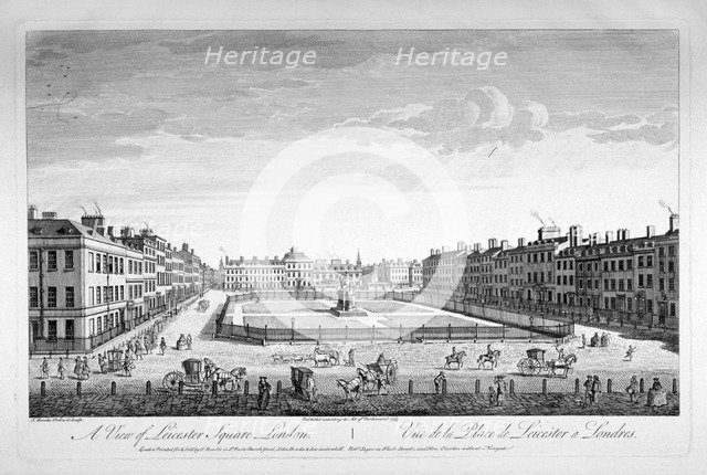 Leicester Square, Westminster, London, 1753. Artist: Thomas Bowles