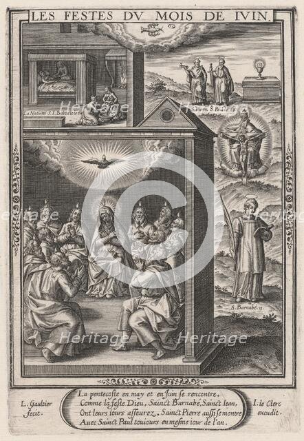 Les Festes du mois de Juin (June: The Pentecost), 1603. Creator: Leonard Gaultier.