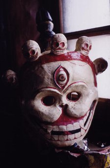 Skull mask, Ladakh, India, 1988. Creator: Amanda Waite.