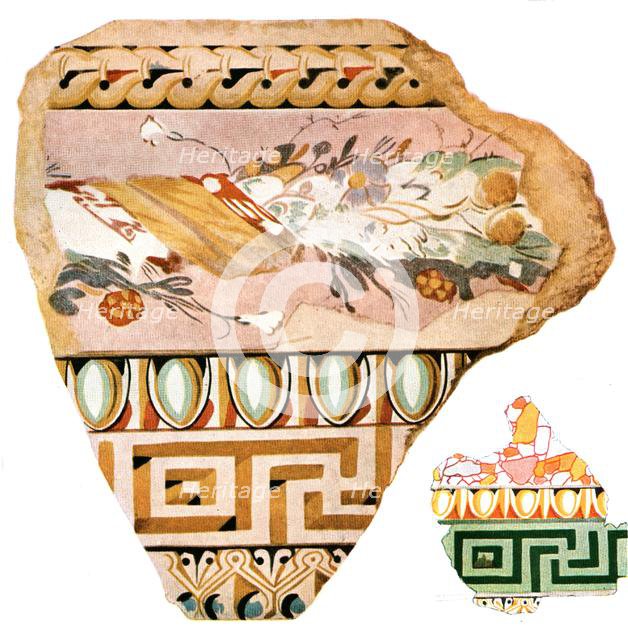 Fragments of decoration from Delos, Greece, (1928). Creator: Unknown.