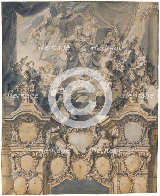 The Arts and Powers Pay Homage to Emperor Charles VI, 1732. Creator: Johann Evangelist Holzer.