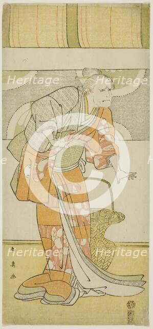 The Actor Arashi Ryuzo II as Hachijo, Wet Nurse of Taira no Kiyomori, in Act Three of..., c. 1795. Creator: Katsukawa Shun'ei.