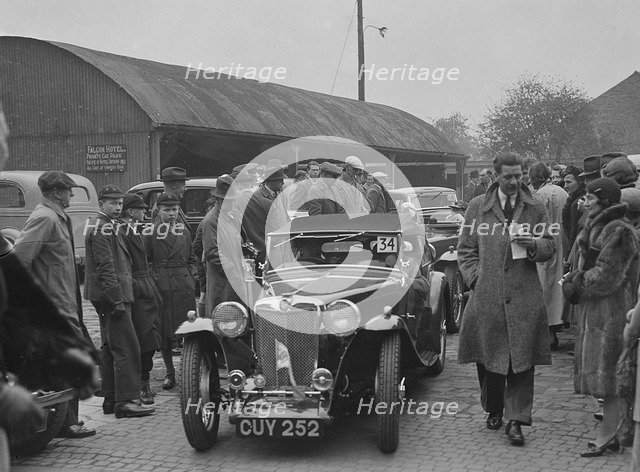MG TA of HA Mecrow at the RAC Rally, 1939. Artist: Bill Brunell.