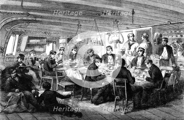 Gun-Room - Midshipmens' Mess, Breakfast, H.M.S. "Caesar" - Baltic Fleet, 1856.  Creator: Unknown.