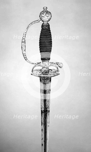 Smallsword, French, Strasbourg, hallmarked for 1755-56. Creator: Unknown.