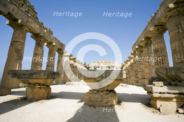 The Temple of Hera (Temple E), Selinunte (Selinus), Sicily, Italy. Artist: Samuel Magal