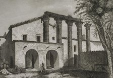 Ruins of the Temple of Diana in Mérida, Extremadura, Spain, 1852.  Creator: Unknown.