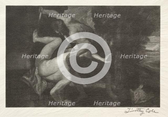 Old Italian Masters: The Death of Abel, 1892. Creator: Timothy Cole (American, 1852-1931).