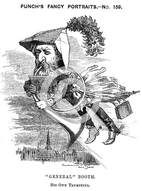 'General' William Booth, evangelical social worker and founder of the Salvation Army, 1883. Artist: Edward Linley Sambourne