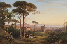 Naples seen from La Conocchia, 1844. Creator: Gigante, Giacinto (1806-1876).