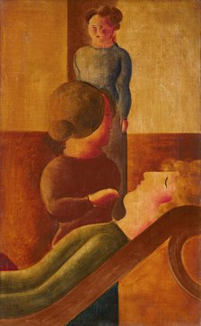 Group with Resting Figure, 1928. Creator: Schlemmer, Oskar (1888-1943).