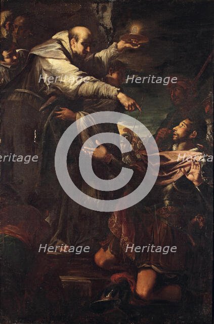 The Conversion of Duke William of Aquitaine by Saint Bernard of Clairvaux, Between 1651 and 1700. Creator: Anonymous.