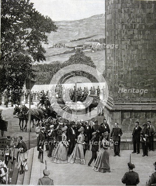 Entrance of the  King with his mother in the Basilica of Begoña in Bilbao, 1900', Alfonso XIII, K…