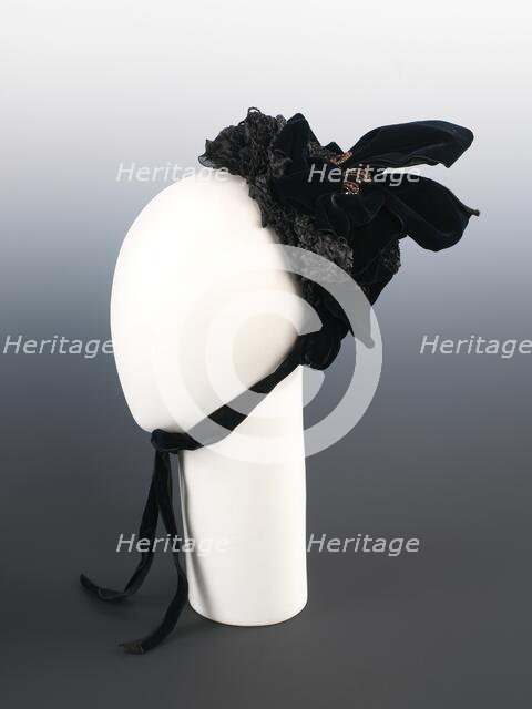 Evening bonnet, American, ca. 1892. Creator: Healy.