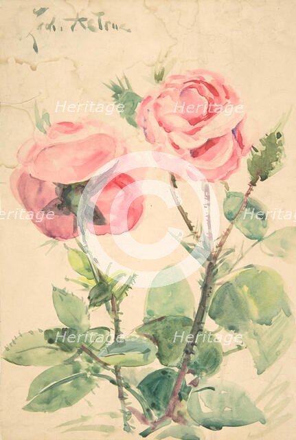 Two Roses, ca. 1884-1904. Creator: Zacharie Astruc.
