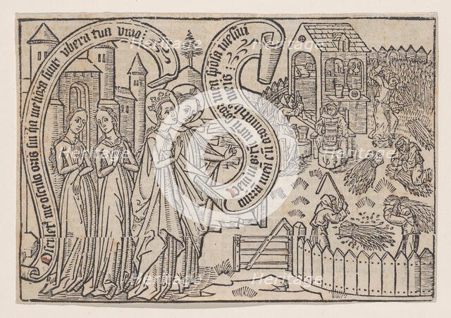 The Bridegroom Showing the Bride His Land, from a Canticum Canticorum..., ca. 1460/1465. Creator: Anon.