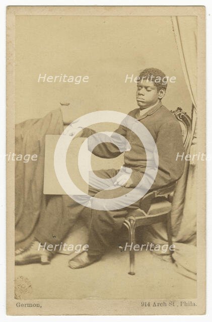 Carte-de-visite of Thomas Wiggins, also known as Blind Tom, ca. 1870. Creator: WL Germon.