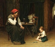 Mother's Joy, 1868. Creator: David Adolf Constant Artz.