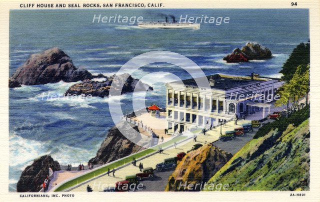 Cliff House and Seal Rocks, San Francisco, California, USA, 1932. Artist: Unknown