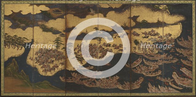 The Battle of Yashima, Early Edo period, 17th century. Creator: Unknown.