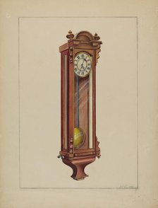 Wall Clock, c. 1937. Creator: John Cutting.