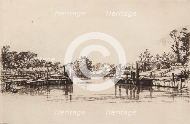 Egham Lock. Creator: Francis Seymour Haden.