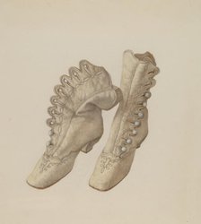 Child's Shoes, c. 1940. Creator: Stella Mosher.