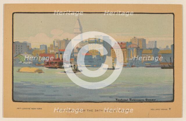 New York from the 34th Street Ferry, 1914. Creator: Rachael Robinson Elmer.