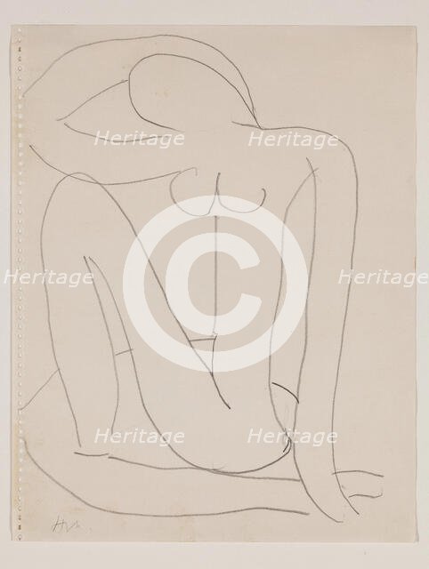 Untitled (Study for Blue Nude), c1952. Creator: Henri Matisse.