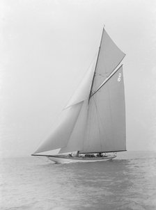 'The Lady Anne' sailing close-hauled, 1914. Creator: Kirk & Sons of Cowes.