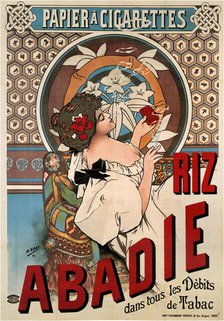 Riz Abadie Cigarette Covers, 1898. Creator: Mucha, Alfons Marie (1860-1939).