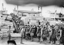 Marines boarding MEADE, 1913. Creator: Bain News Service.