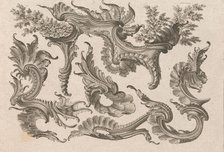 Various Designs for Rocaille Ornaments, Plate 2 from: 'Fortsezung von unter..., Printed ca. 1750-56. Creator: Jeremias Wachsmuth.