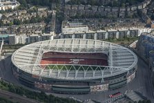 Emirates Stadium, home of Arsenal Football Club, Islington, London, 2021. Creator: Damian Grady.