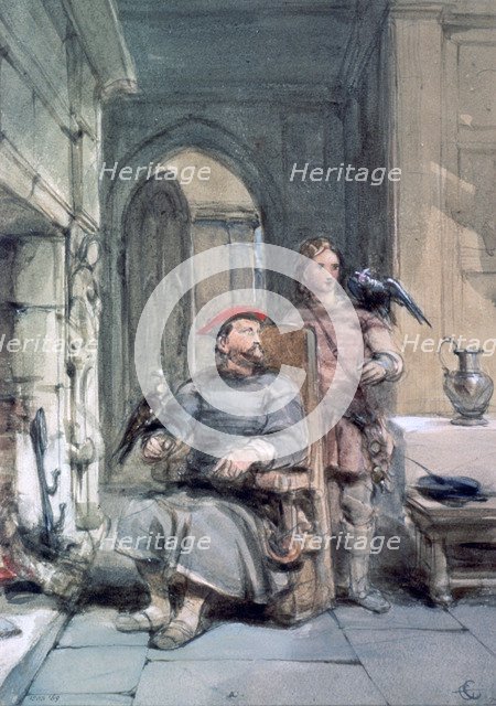 'Knight and Page', 19th century. Artist: George Cattermole
