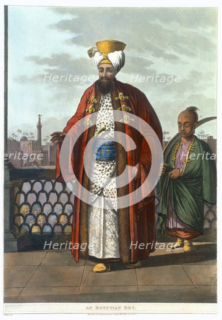 An Egyptian bey, 1802. Artist: Thomas Milton