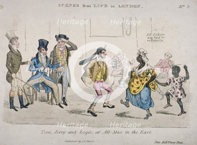 'Tom, Jerry and Logic at All-Max in the East', 1821. Artist: JL Marks